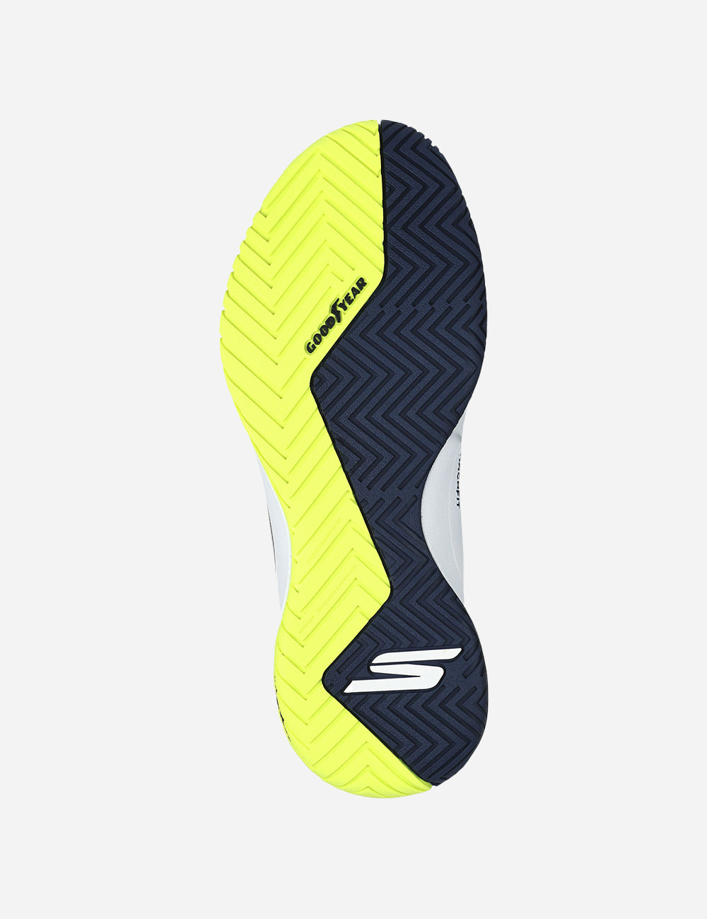 Skechers Viper Court Elite - Mens Pickleball Shoes (Navy/Yellow) - bottom