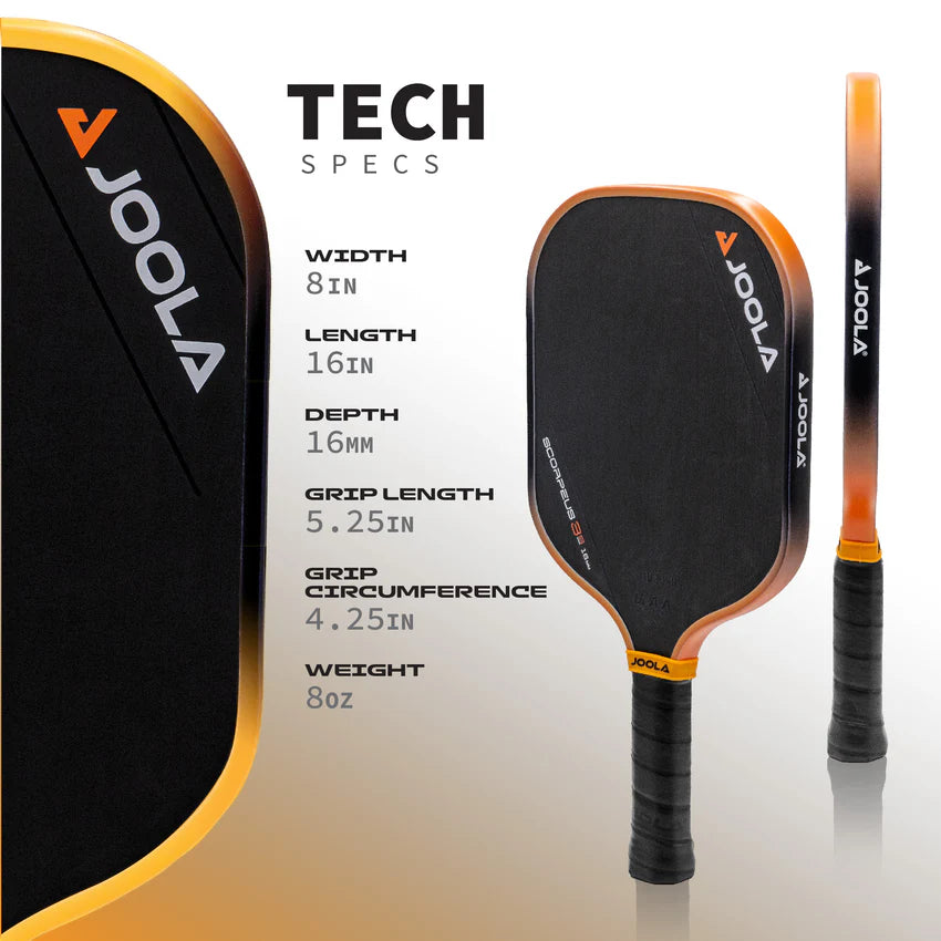 JOOLA Collin Johns Scorpeus 3S Pickleball Paddle (16mm) - TECH