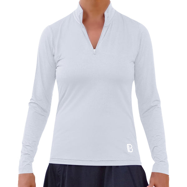 Pickleball Bella Classic White 1/4 Zip Pullover