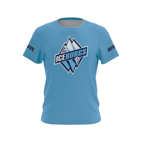 St. Pete IceBurgs AFPL team fan shirt, front view