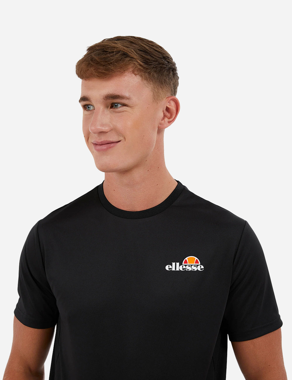 ellesse Nibani Tee Pickleball Shirt - Black Front