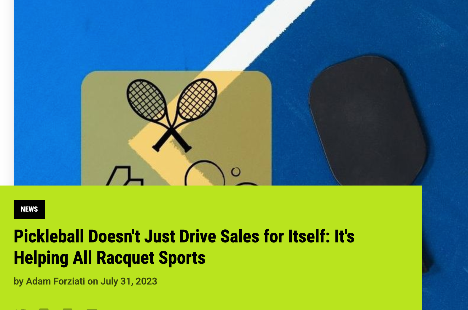 pickleball superstore - the retail sales growth of the pickleball industry