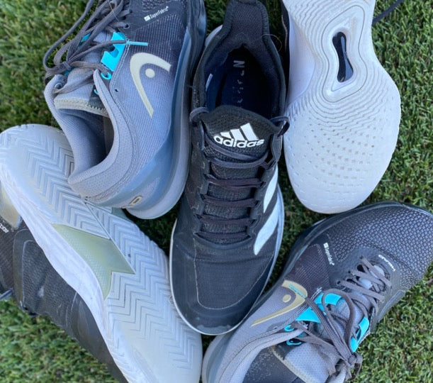 Used pickleball shoes.  Can you recycle used pickleball shoes?  Where can I recycle used pickleball shoes?