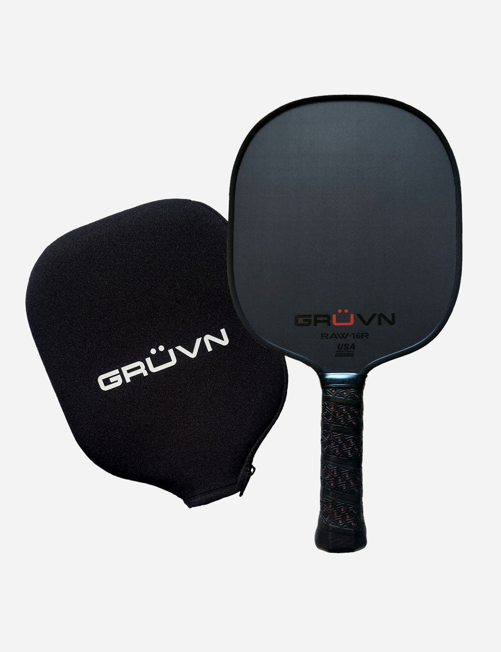 GRUVN's RAW-16R Pickleball Paddle (Free Cover) - carbon pickleball paddle