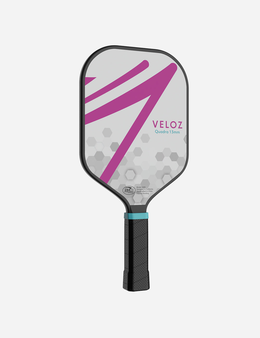 VELOZ Quadra 13mm Pickleball Paddle - Fuchsia
