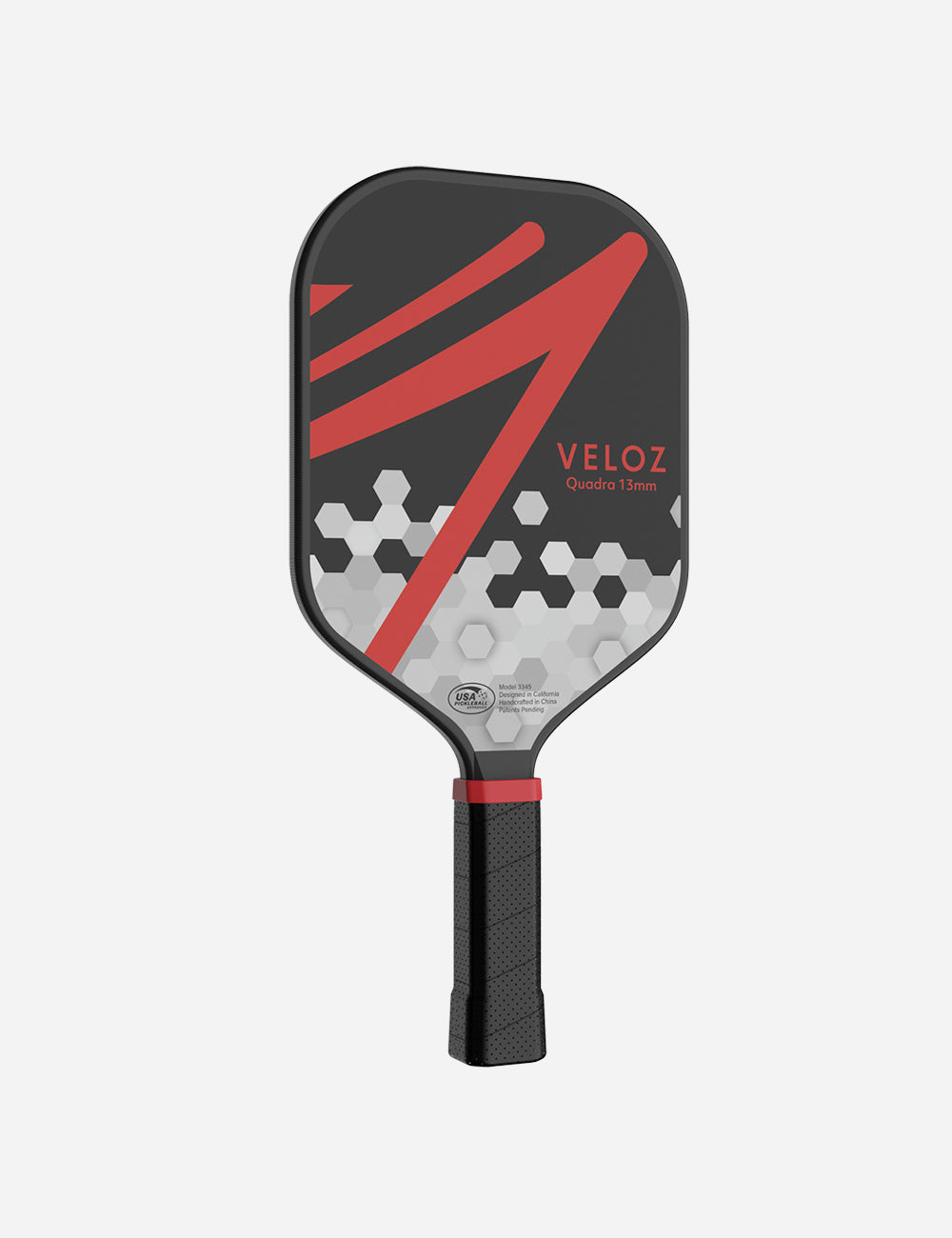 VELOZ Quadra 13mm Pickleball Paddle - Red