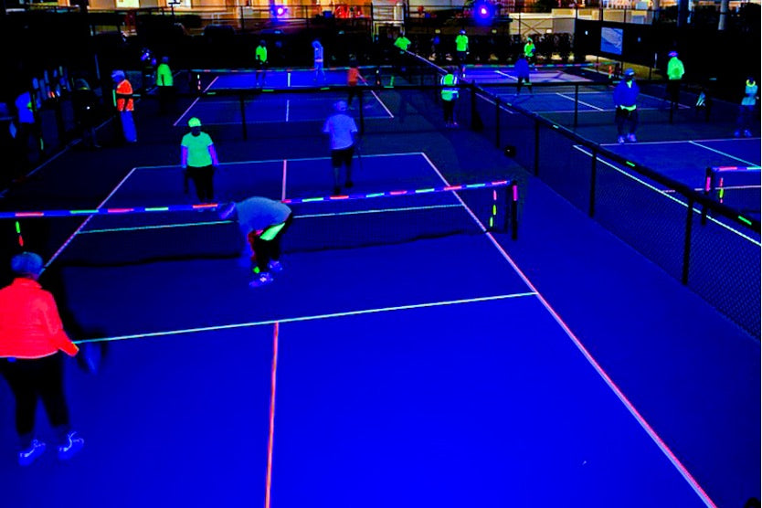 image: glowball pickleball is a great time with friends