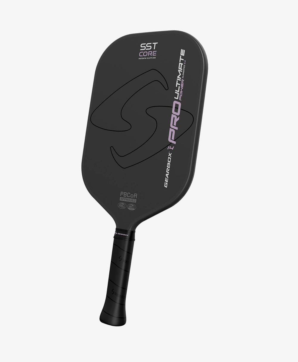 Gearbox PRO Ultimate Power 14mm elongated pickleball paddle, front view