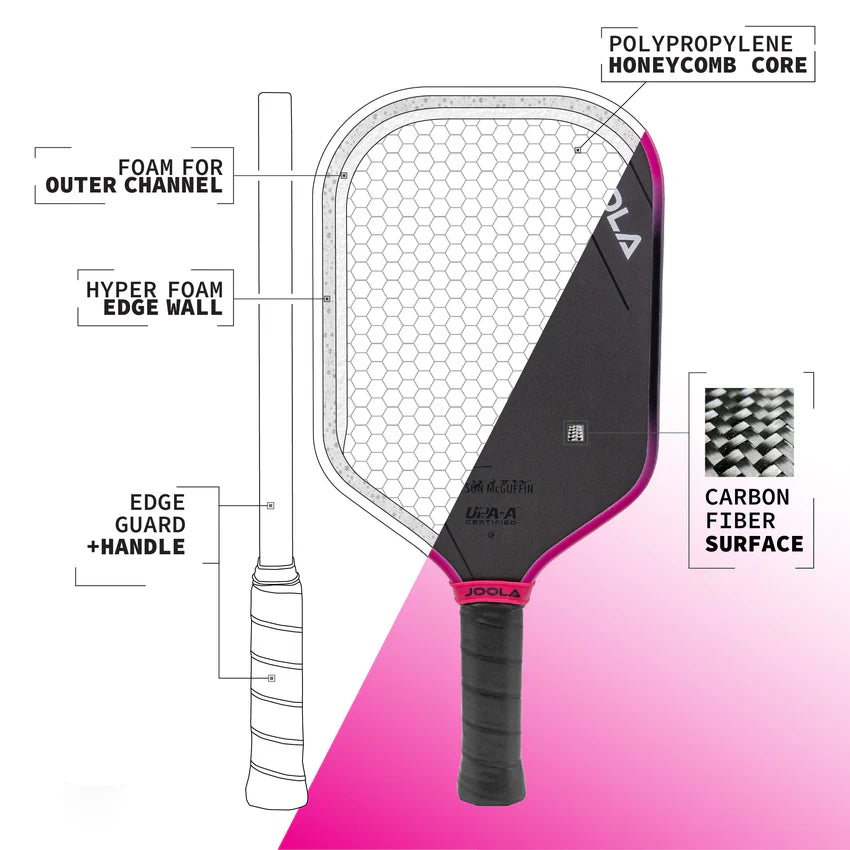 JOOLA Tyson McGuffin Magnus 3S Pickleball Paddle (14mm) - specs