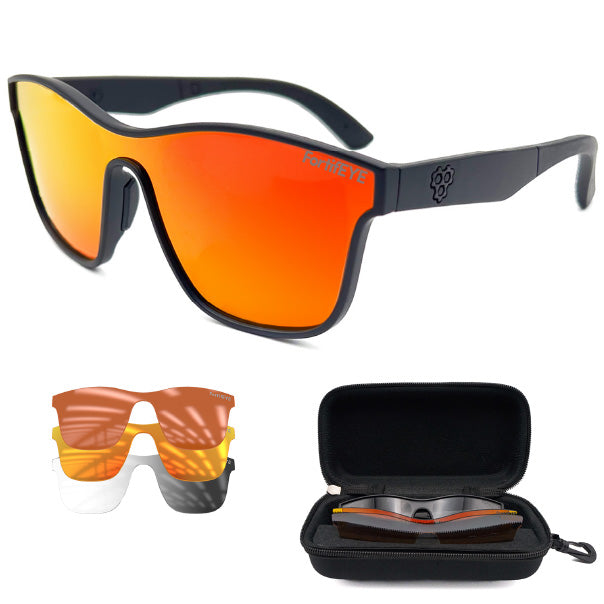 CRBN Drift pickleball glasses with three interchangeable lenses