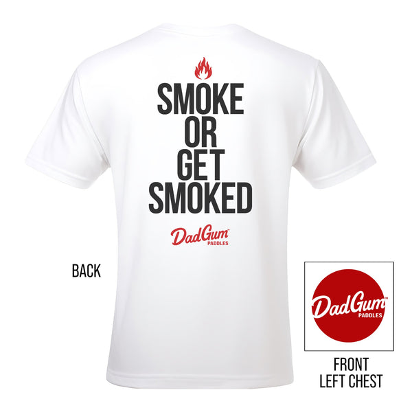 DadGum Smoke or Get Smoked Pickleball Tee | White