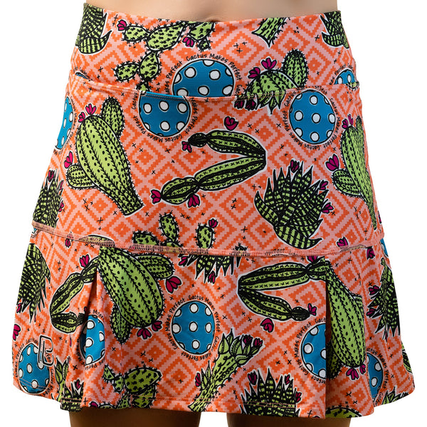 Pickleball Bella Cactus Makes Perfect 1 Drop Pleat Skort