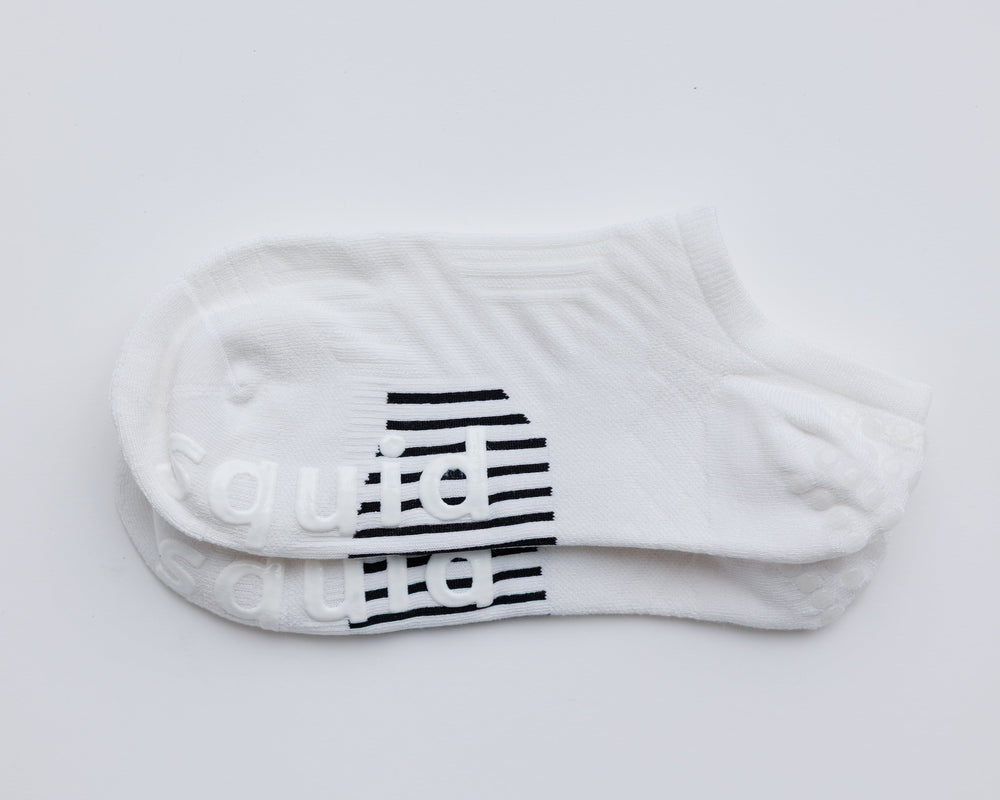 Adult No-Show Grip Socks, Single Pair, White