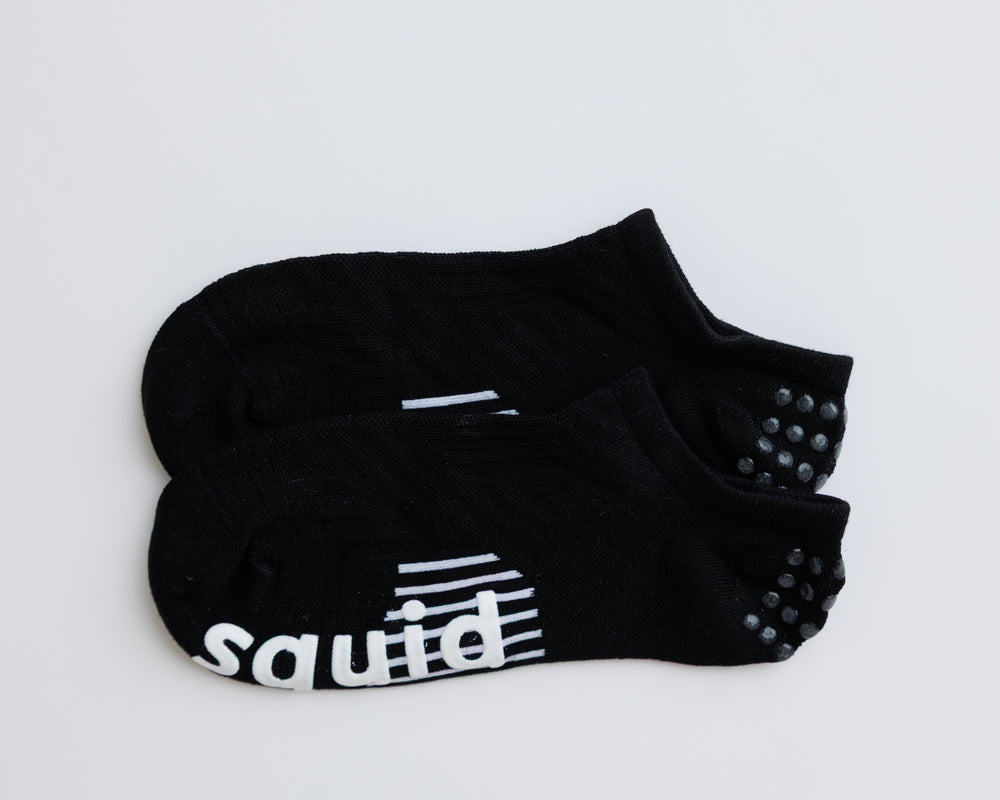 Adult No-Show Grip Socks, Single Pair, Black