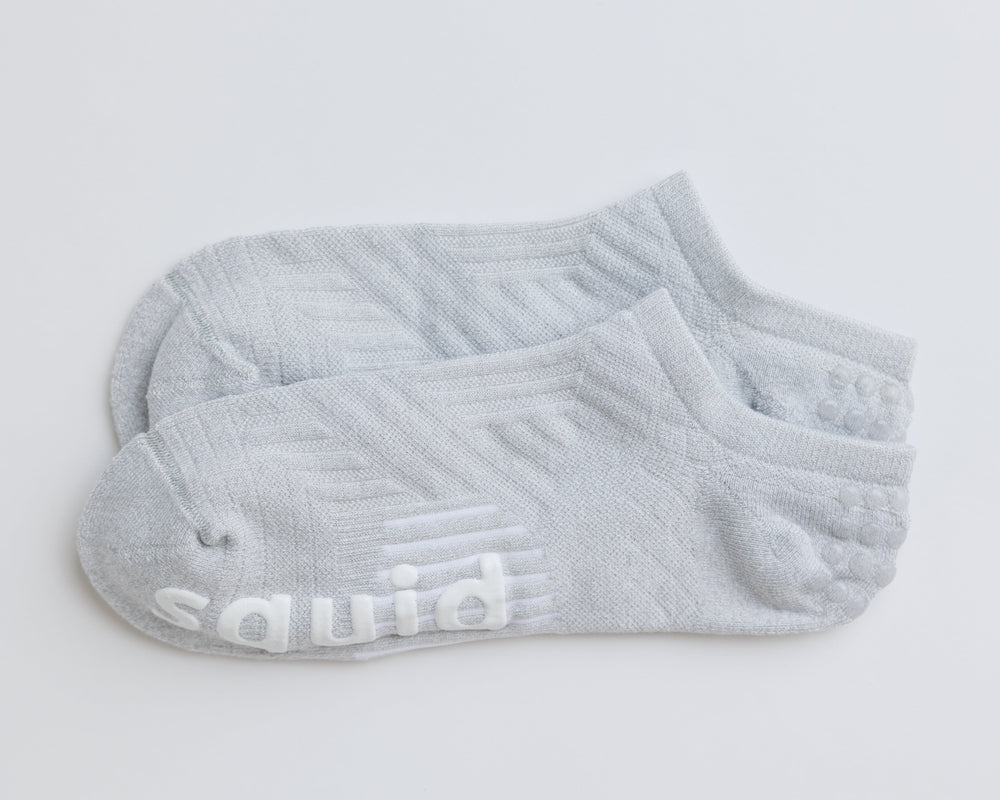 Adult No-Show Grip Socks, Single Pair, Grey