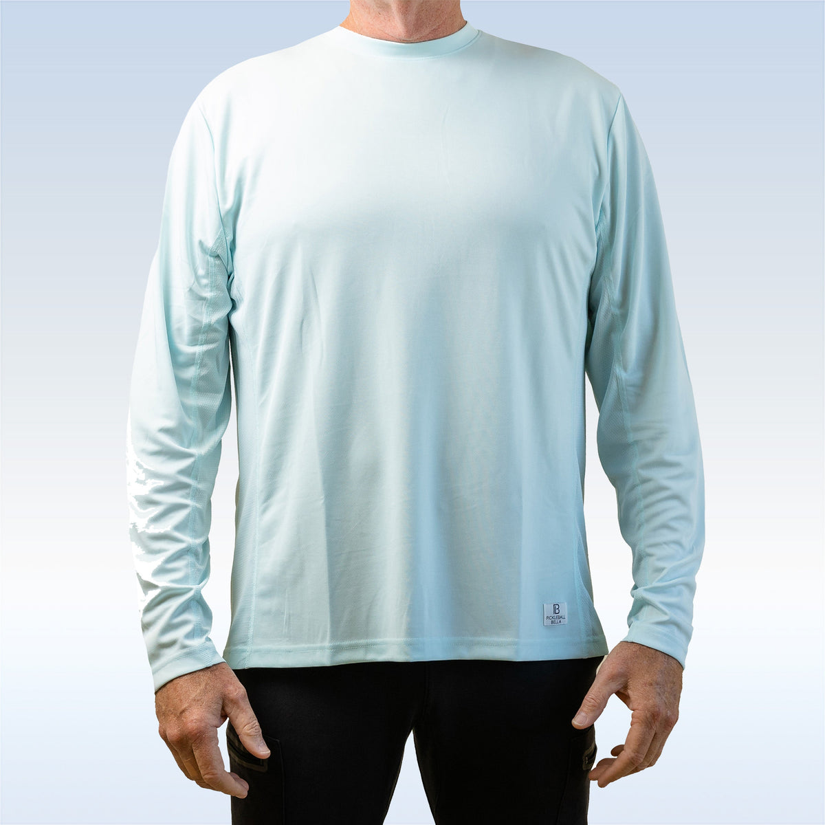 Men's Aqua Long Sleeve Tee