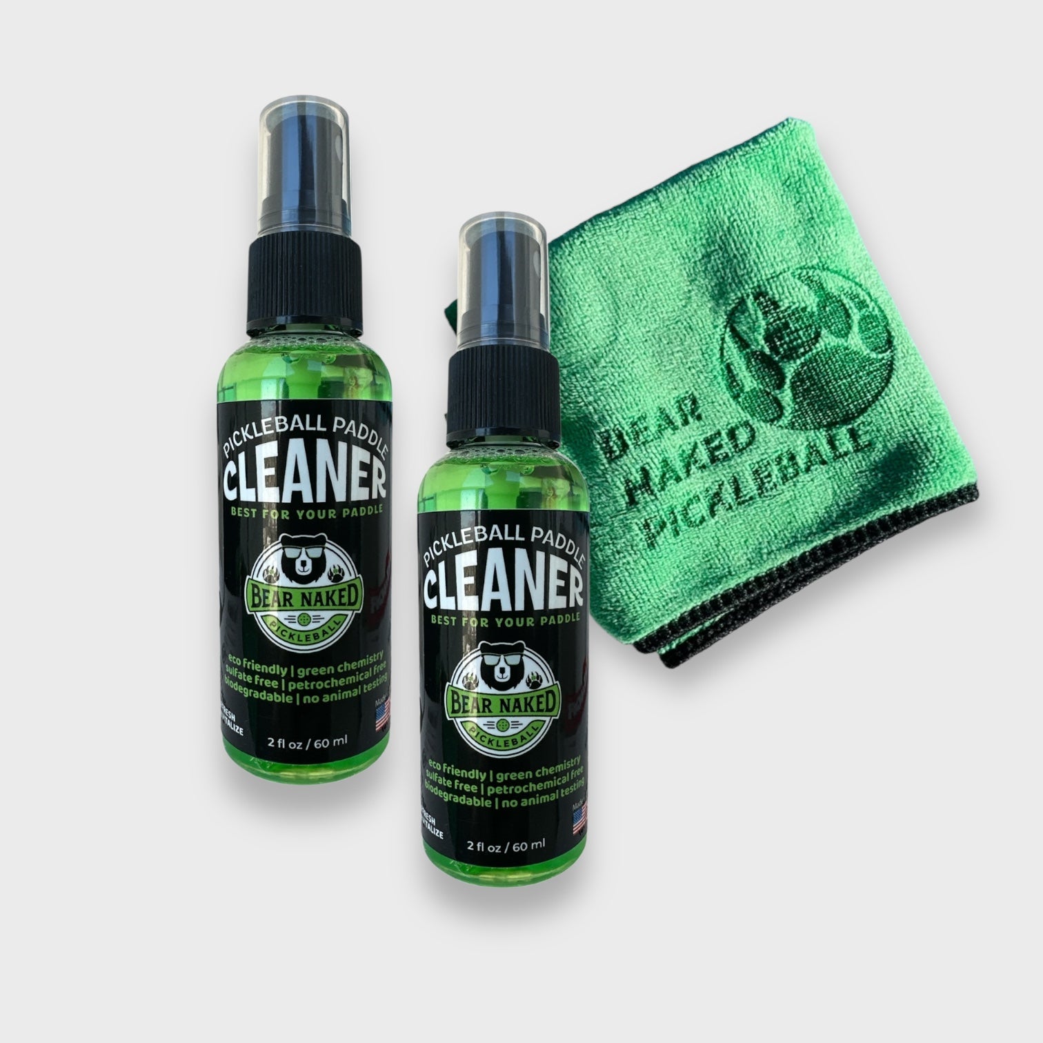 Bear Naked Paddle Cleaner Kit with Microfiber Towel | Pickleball