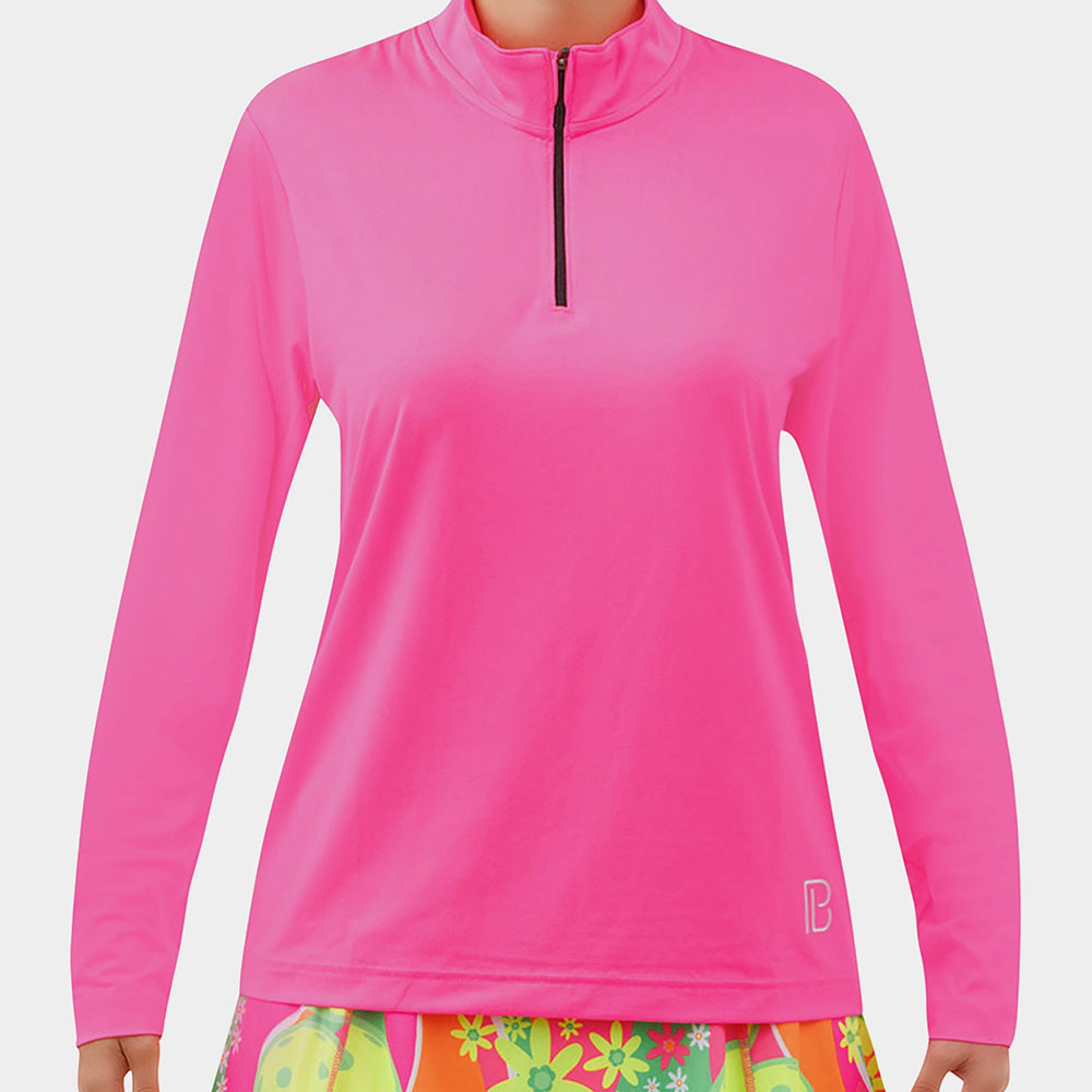 Pickleball Bella Hot Pink 1/4 Zip Pullover