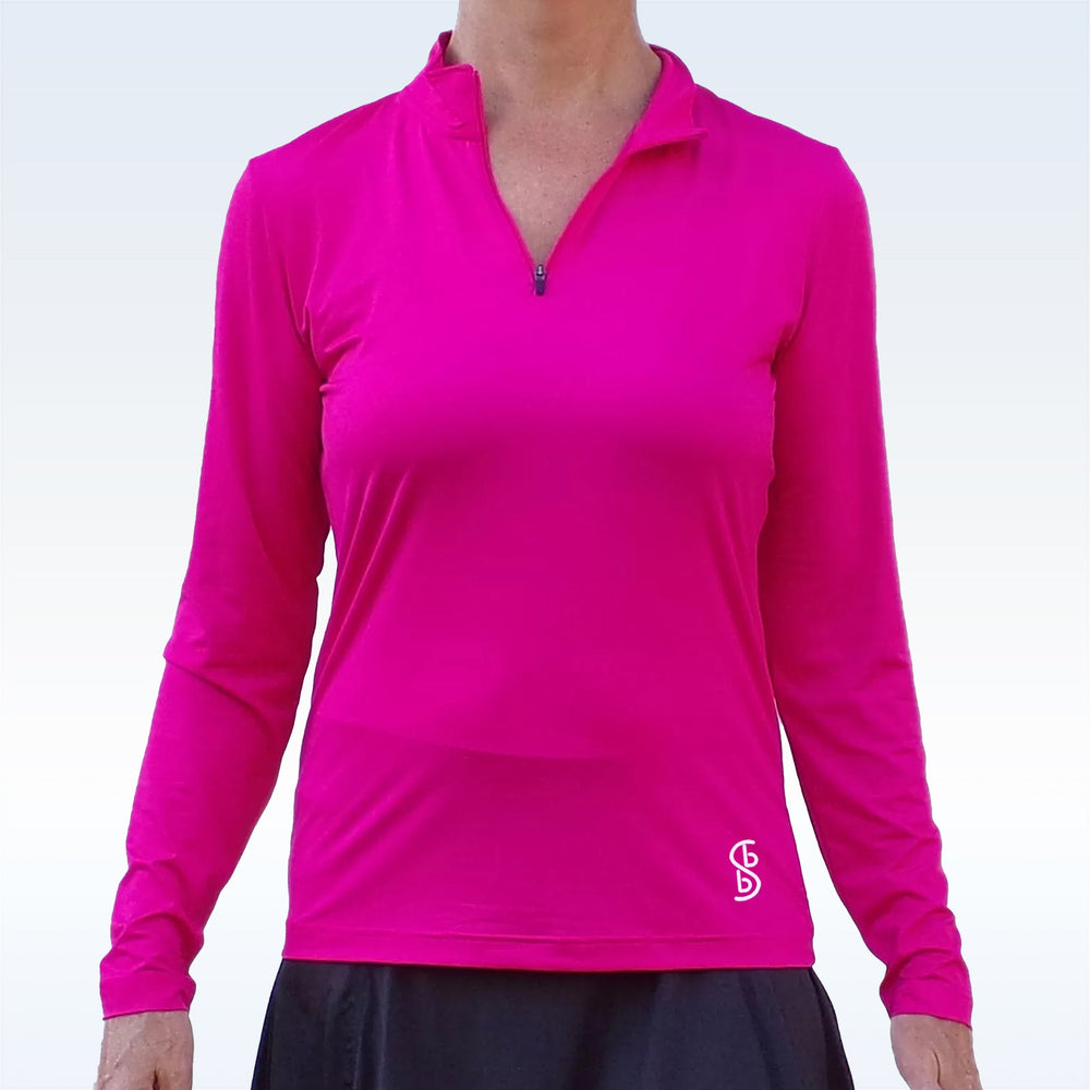 Pickleball Bella Pink 1/4 Zip Pullover