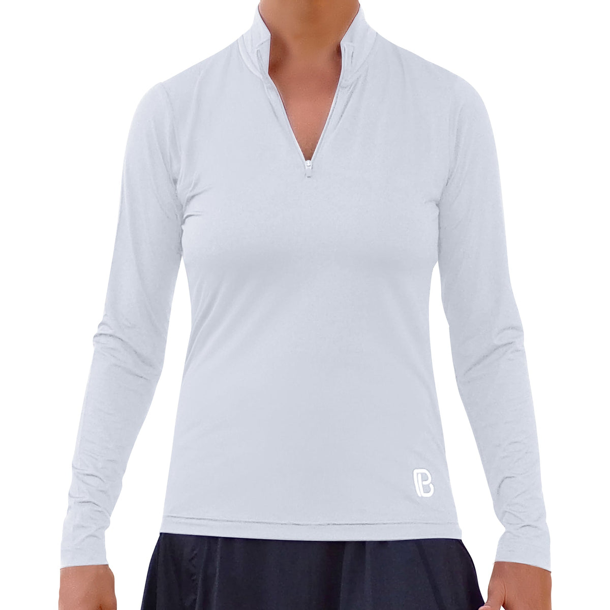 Classic White 1/4 Zip Pullover