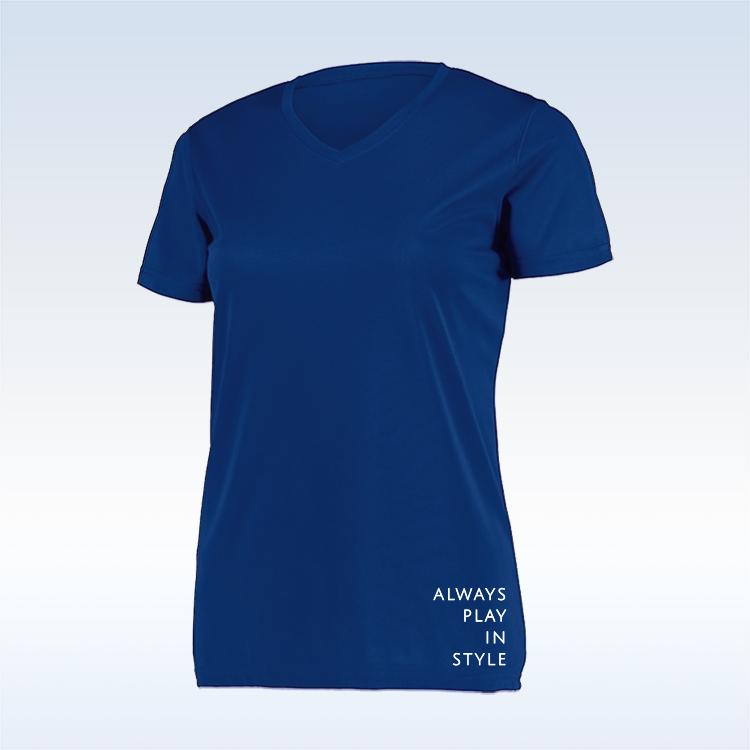 Navy Short Sleeve V-Neck Tee