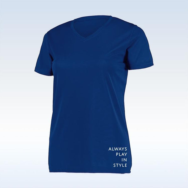 Pickleball Bella Navy Short Sleeve V-Neck Tee