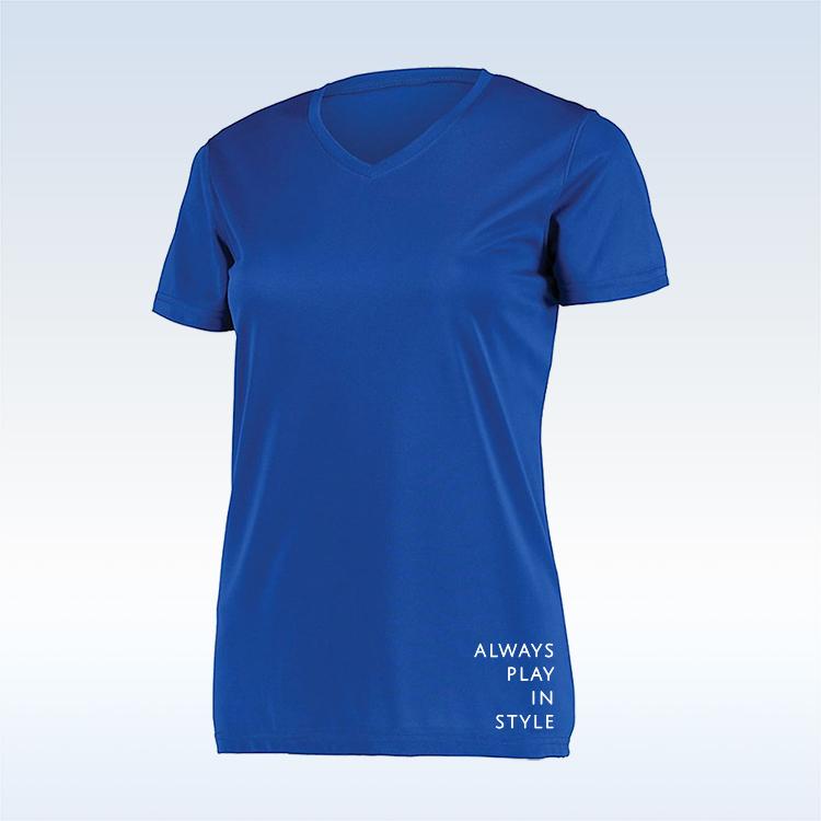 Royal Blue Short Sleeve V-Neck Tee