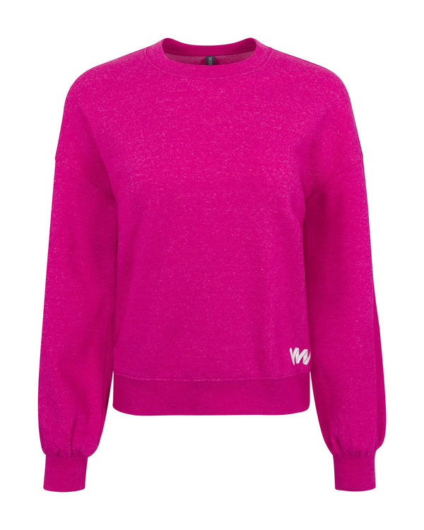 Wringer Wear Women's Crew Neck Sweatshirt | Fuchsia Red