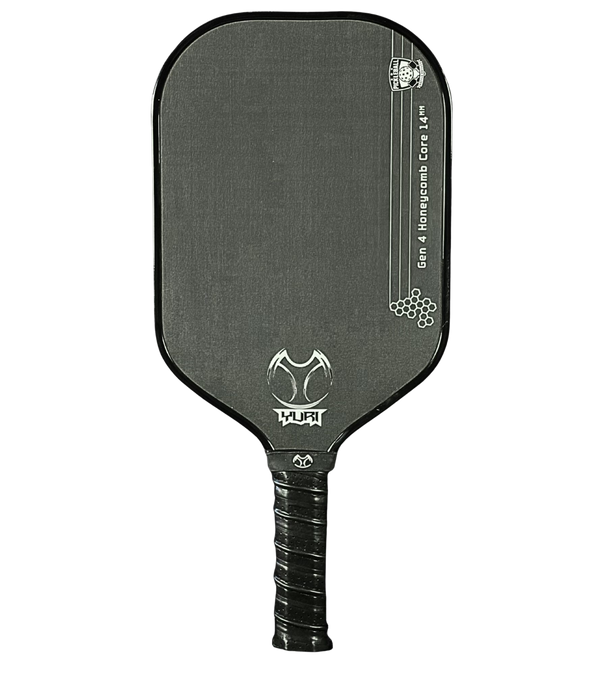 Yuri Jett Black Pickleball Paddle | 120 Grit Spin Series