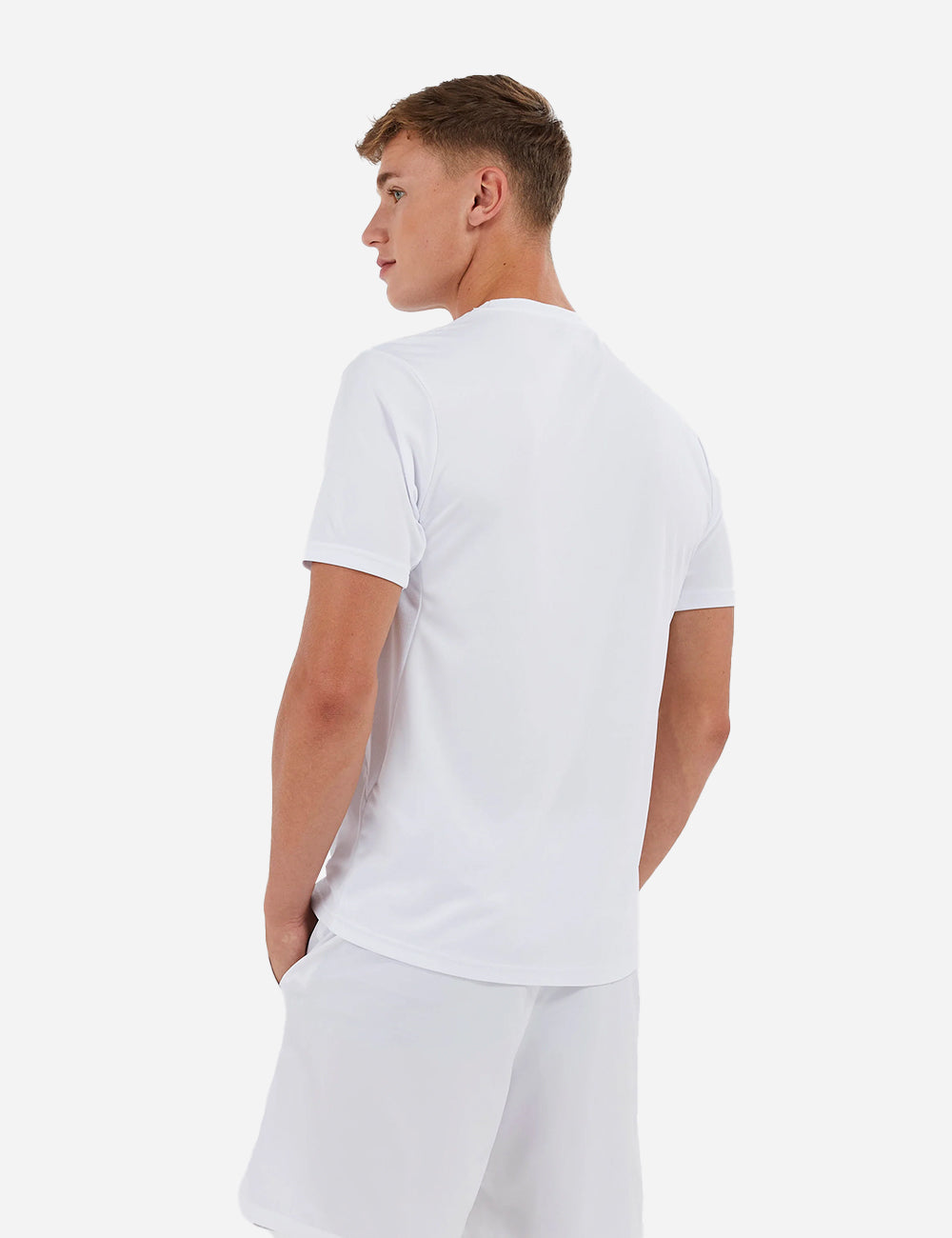 ellesse Nibani Tee Pickleball Shirt - White Side