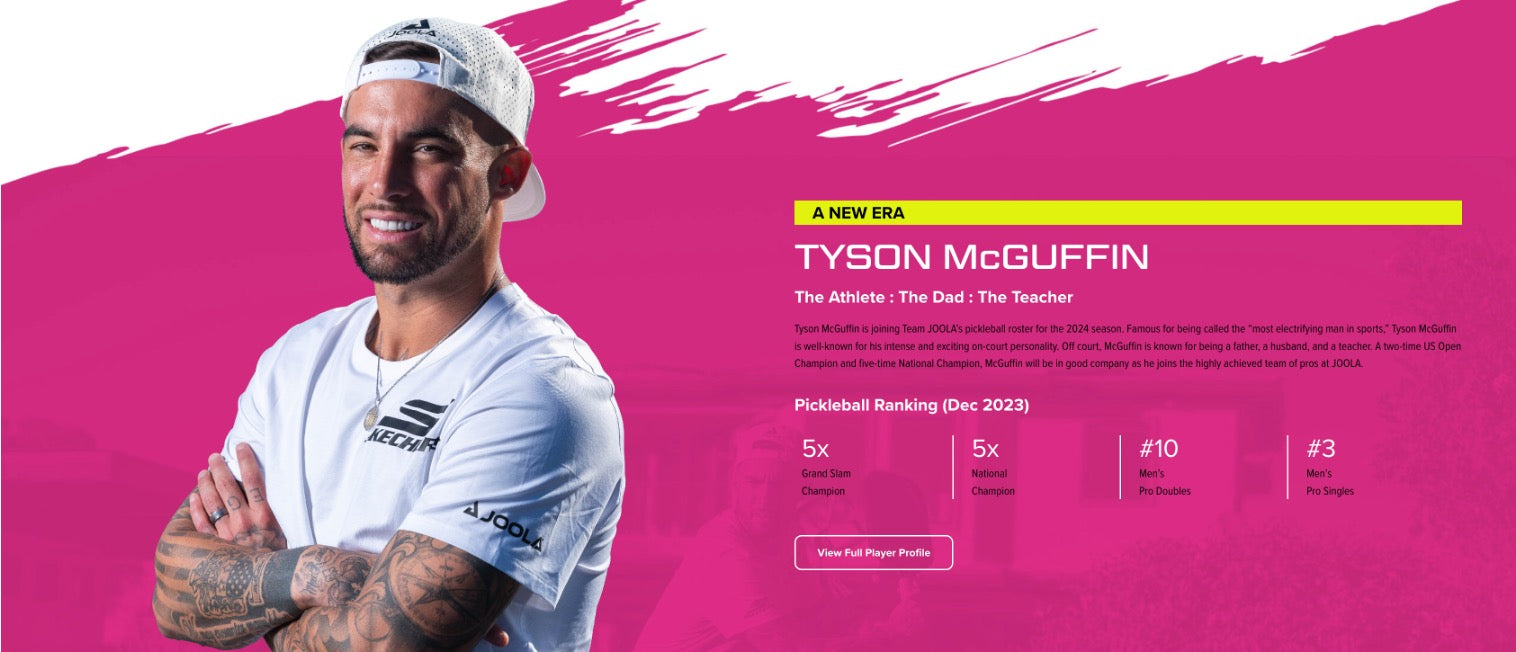 Image: Tyson McGuffin Pickleball Pro Joola Pickleball | Pickleball Superstore