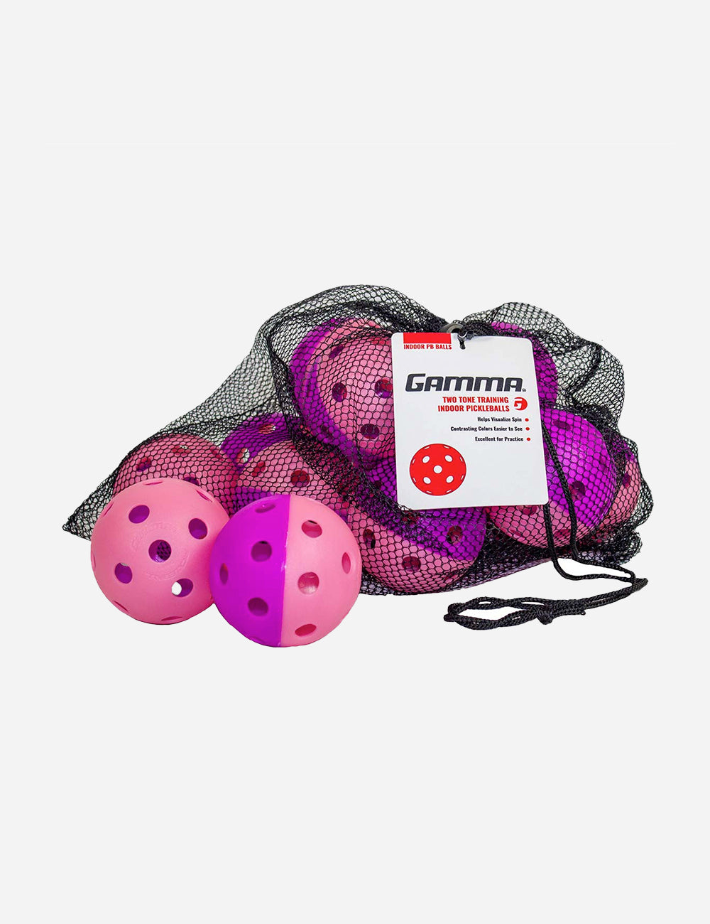 Image of GAMMA Two-Tone Indoor Training Pickleball Balls - Purple/Pink | Pickleball Superstore